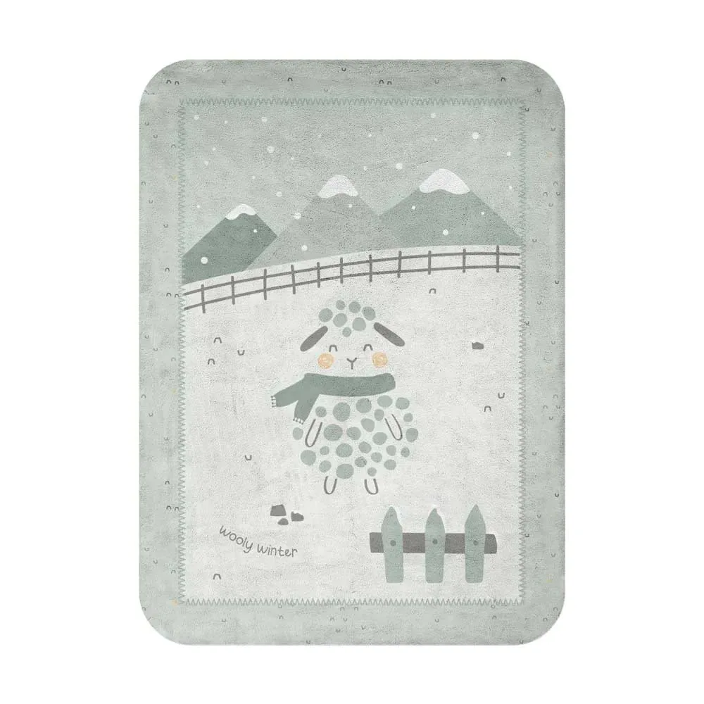 Patura pentru bebelusi Kikka Boo 80 x 110 cm Sleepy Sheep Verde
