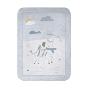 Patura pentru bebelusi Kikka Boo 80 x 110 cm Stripy Friends Albastra