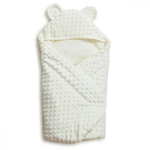 Patura plic din bumbac Twins Minky alb