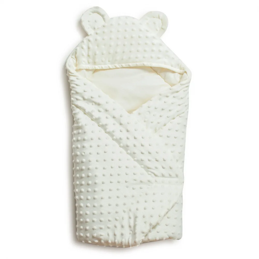 Patura plic din bumbac Twins Minky alb