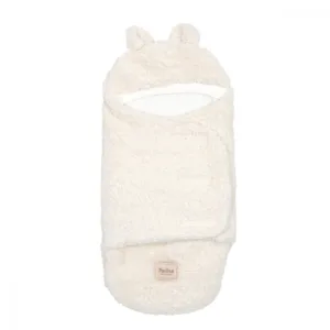 Patura plic din bumbac pentru bebelusi Twins Teddy bej