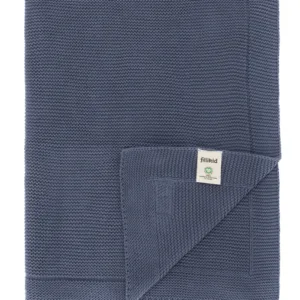 Patura tricotata din bumbac organic Fillikid Blue 80x100 cm