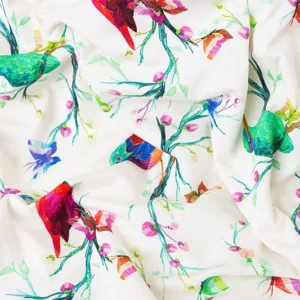 Paturica Baby Matex cu doua fete bambus si bumbac Bamboo Birds B7