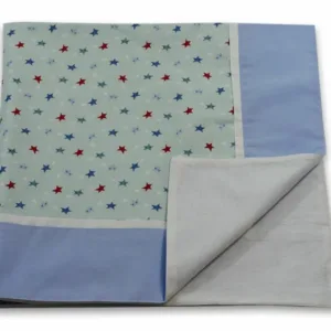 Paturica Stelute somnoroase cu albastru KidsDecor cu spate finet 80x80 cm