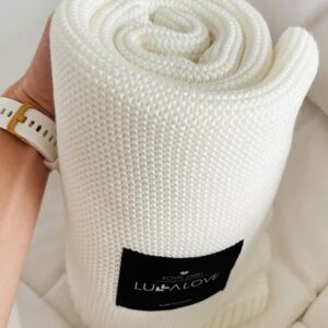 Paturica crosetata din bambus si bumbac 80x100 Coconut