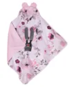 Paturica de infasat cu urechiuse pentru scaun auto 80x80 cm Pink Flowers