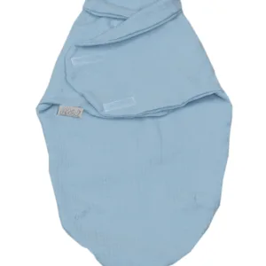 Paturica de infasat din bumbac Baby swaddle Puzzle Muslin Albastru Amy