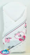 Paturica de infasat multifunctionala standard 80x80 cm Pink Owls New1