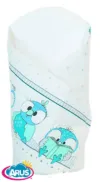 Paturica de infasat multifunctionala standard 80x80 cm Turquoise Owls New1