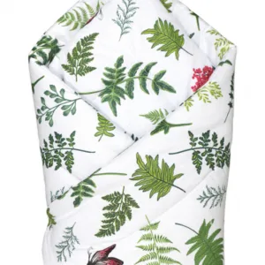 Paturica de infasat nou-nascut 75x75 cm Green Leaves