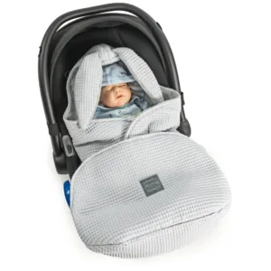Paturica de infasat tip sac pentru caruciorscaun auto Floo for Baby Footmuff WaffleGrey