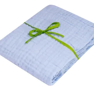 Paturica din bumbac tip muselina pentru copii 95x90 cm Blue