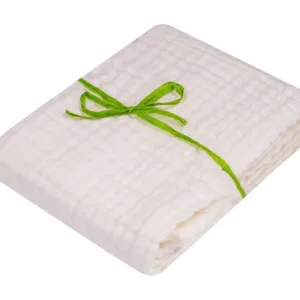 Paturica din bumbac tip muselina pentru copii 95x90 cm Crem