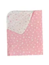 Paturica din panza de bumbac Junior 118x148 cm stelute roz