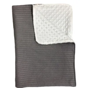 Paturica dubla bumbac tricotat mincky alb 95x70 cm