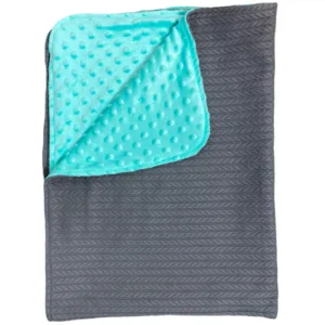 Paturica dubla bumbac tricotat mincky verde menta 95x70 cm
