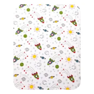 Paturica dubla de vara Junior DeLuxe 100x135 cm Aventura in cosmos