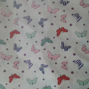 Paturica dubla de vara bebelusi DeLuxe 98x78 cm fluturasi
