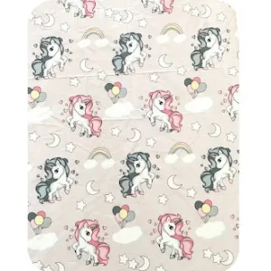 Paturica dubla de vara bebelusi DeLuxe 98x78 cm unicorni