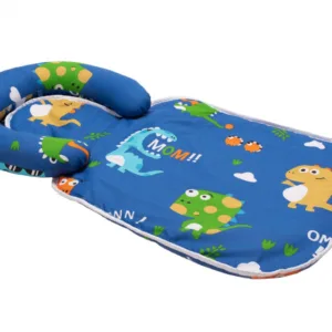 Paturica impermeabila cu tetiera detasabila model Dinozauri