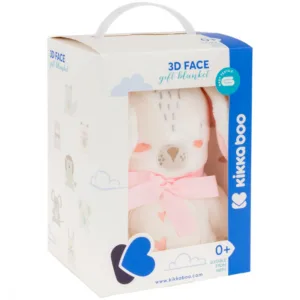 Paturica moale 75x100 cm KikkaBoo Baby blanket 3D Rabbits in Love