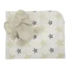 Paturica moale cu jucarie din plus Nappy Elefant Beige 90 x 75 cm 0 luni+