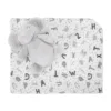 Paturica moale cu jucarie din plus Nappy Elefant Grey 90 x 75 cm 0 luni+