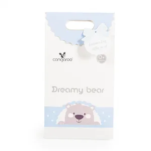 Paturica moale pentru bebelusi 75x100 cm Dreamy bear Albastru