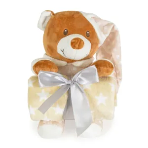 Paturica pentru bebelusi Cangaroo 90 x 75 cm Addie Bear Bej
