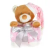 Paturica pentru bebelusi Cangaroo 90 x 75 cm Addie Bear Roz