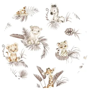 Paturica pentru scoica si carucior MimiNu cu gluga si urechi 90x90 cm Savanna