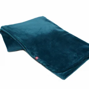 Paturica pufoasa de plus KidsDecor 100x120 cm din polyester Turcoaz