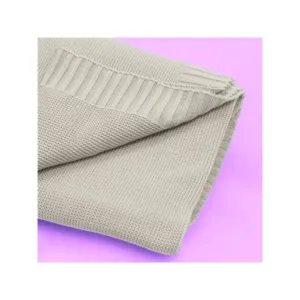 Paturica tricotata New Baby din bambus 80x100 cm beige