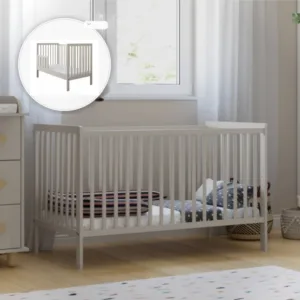 Patut 2 in 1 Lumi casmir din lemn cu somiera reglabila