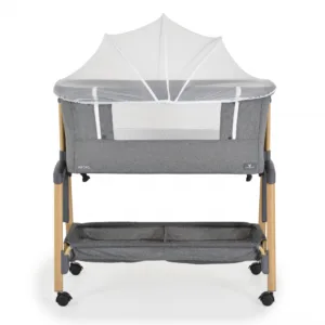Patut Co-Sleeper Cangaroo Adoro Grey 90x53 cm cu laterala culisanta