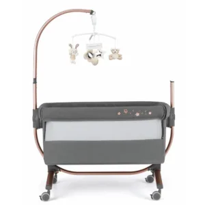 Patut Cullami co-sleeper 2 in 1 cu laterala culisanta si inaltime reglabila Gri Copie