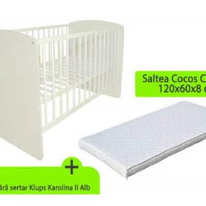 Patut Klups Karolina II Alb + Saltea 8