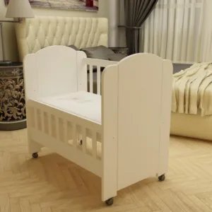 Patut Moksi cu laterala demontabila alb-alb D101
