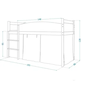 Patut Tineret Twist Antresola 02 Football 184x80 cm