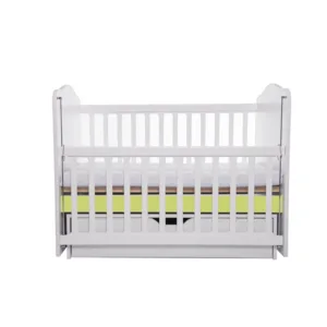 Patut Vessanti Como balansoar culisant alb cu verde + saltea cocos confort 120 x 60 x 12 cm