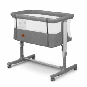 Patut co-sleeper 3 in 1 Lionelo Aurora cu leganare si setare unghiulara gri