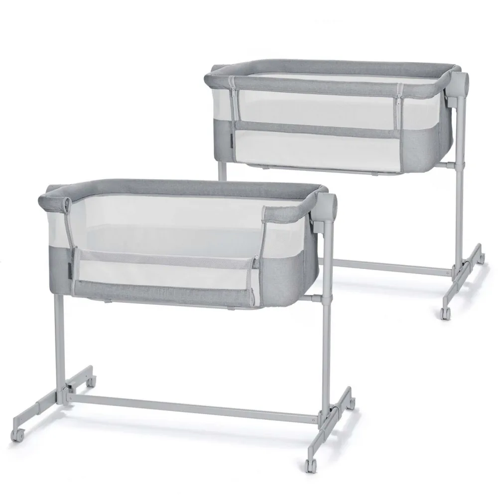 Patut co sleeper Kinderkraft neste up full light grey
