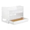 Patut copii din lemn cu sertar Klups Felix alb
