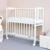 Patut din lemn New Baby cu laterala culisanta 90x40 cm Mateo White