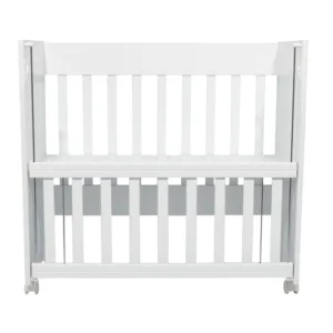 Patut din lemn Nichiduta Mini Cot White cu laterala culisanta