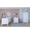 Patut din lemn Nichiduta Philip Alb 120x60 cm cu laterala detasabila