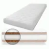 Patut din lemn cu sertar si leganare Alb + Saltea 10 cm