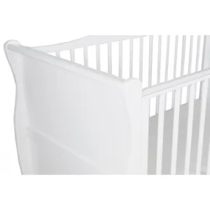 Patut din lemn masiv transformabil pentru bebe si junior Noble Alb 140 x 70 cm