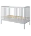 Patut din lemn pana la 4 ani cu somiera reglabila pe 3 nivele de inaltime Nichiduta 120x60 cm Grace Alb