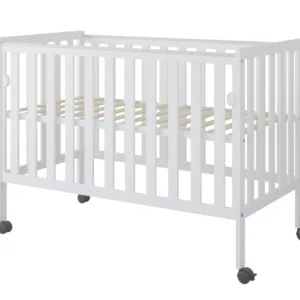 Patut din lemn si MDF pentru copii Nichiduta Bambi Alb cu laterala culisanta